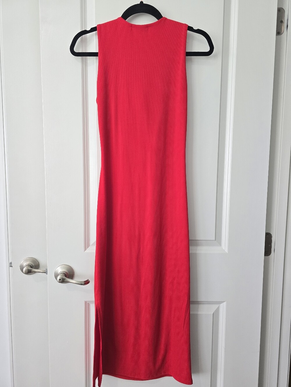 NWOT Red Ribbed Dress - Picture 5 of 6